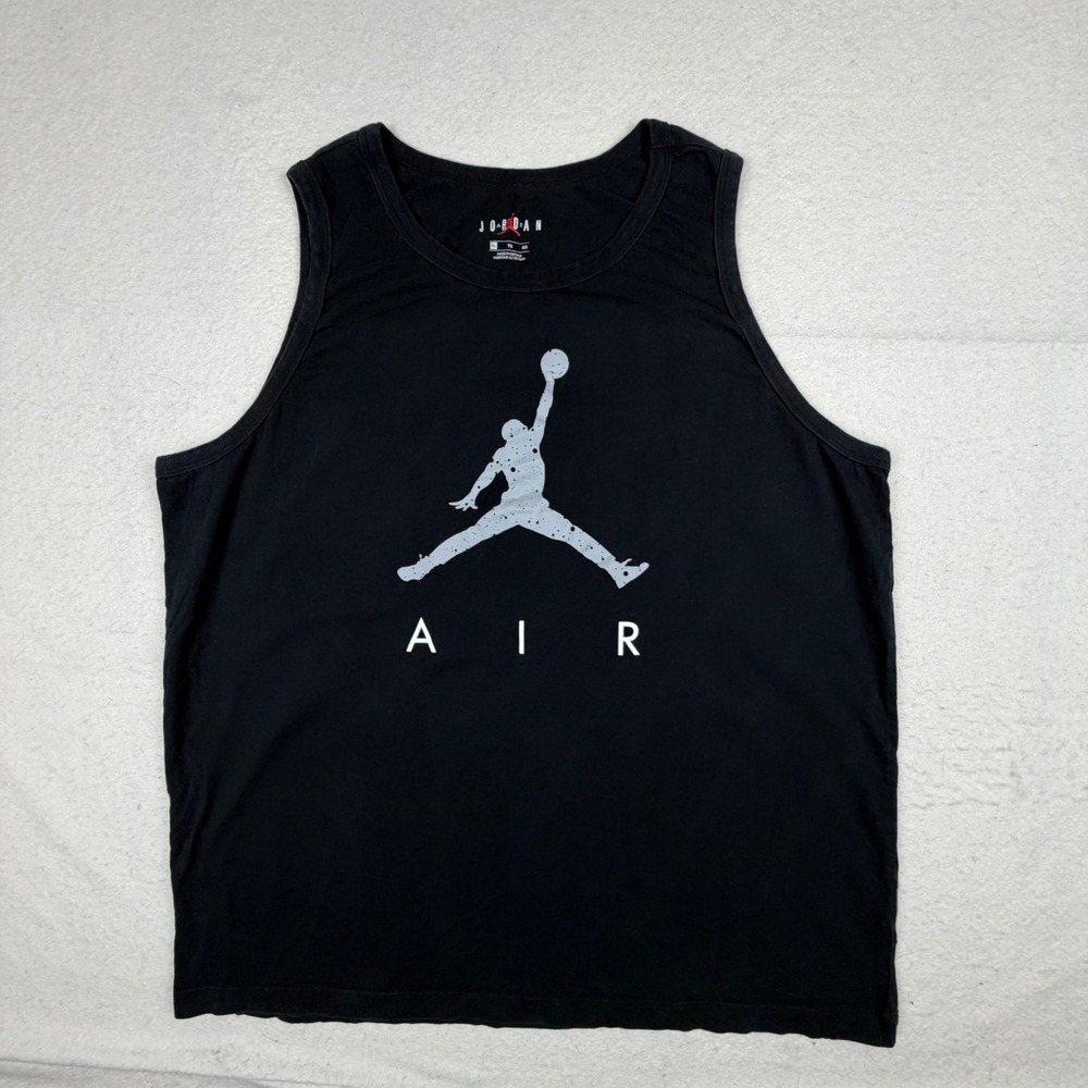 Jordan Brand Mens XL Black Jumpman Air Graphic Sleeveless Tank Top Cotton